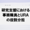 事務職員とURAの役割分担