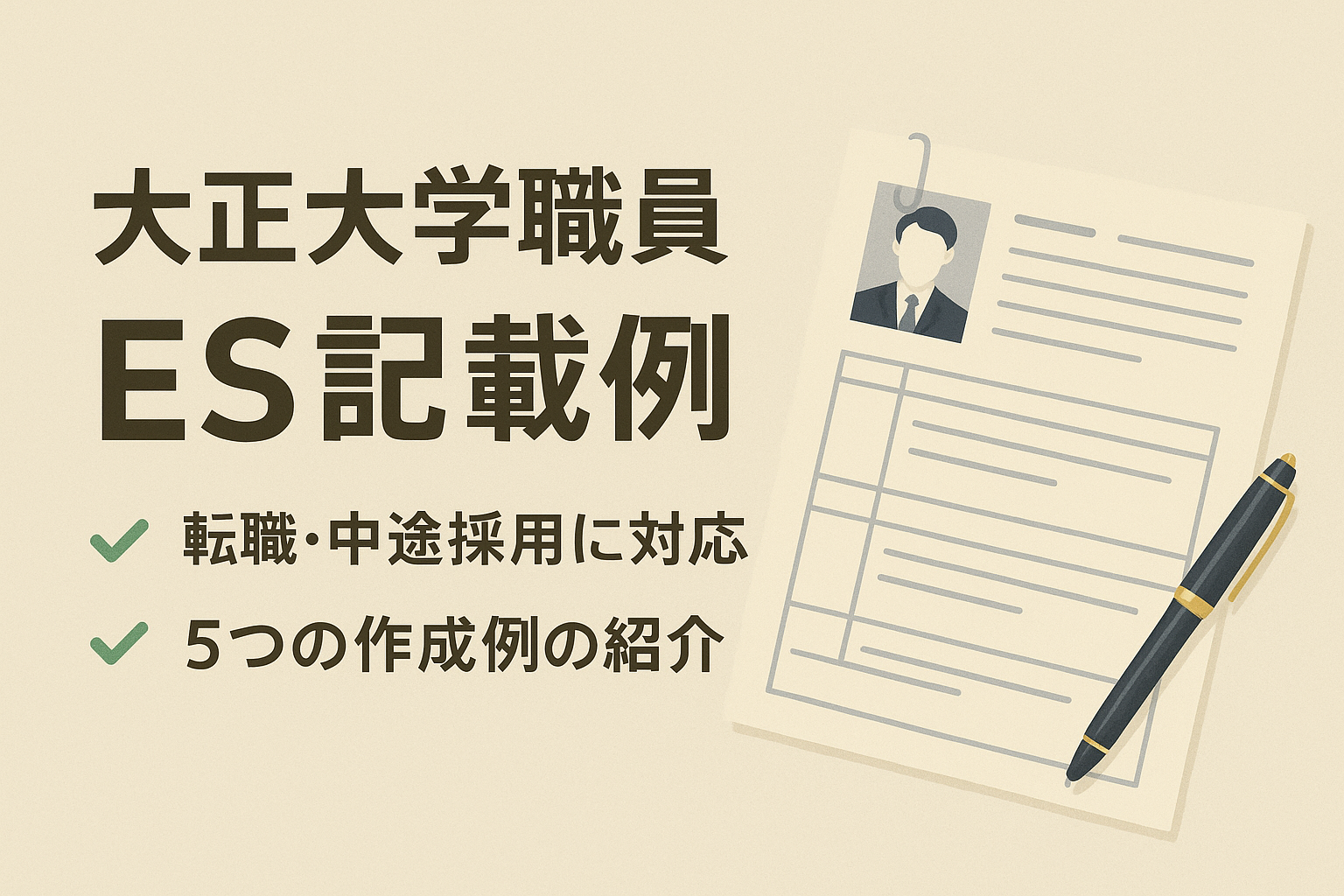 大正大学職員エントリーシート（ES）作成例